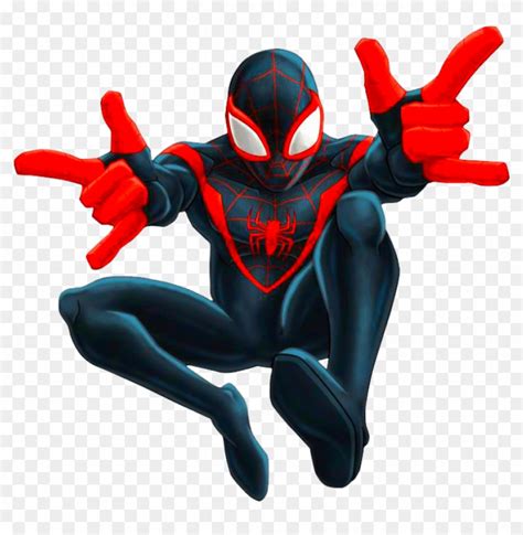 Spider-man Clipart Transparent - Spiderman Miles Morales - Free