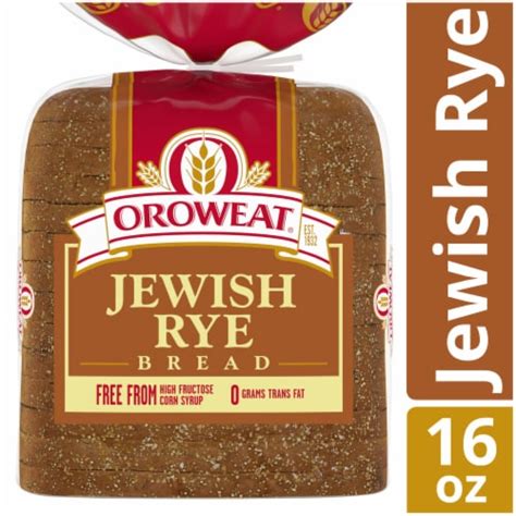 Oroweat Jewish Rye Bread 16 Oz Frys Food Stores