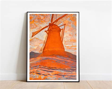 Windmill By Piet Mondrian 1917 Digitally Remastered Fine Etsy