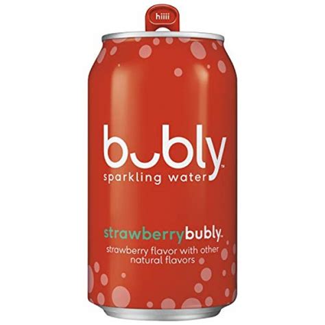 Bubly Sparkling Water Strawberry 12 Fl Oz Cans 18 Pack