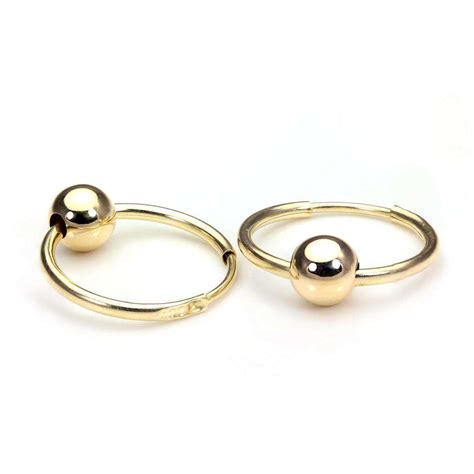 Check spelling or type a new query. 9ct Yellow Gold 14mm Ball Hoop Earrings | Jewellerybox.co.uk