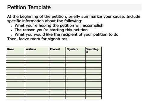 Petition Template Sample | Mous Syusa