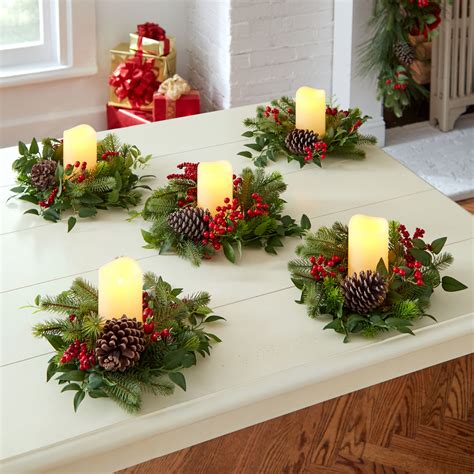Bellmead Holiday Candle Ring Set Of 5 Indoor Christmas Décor