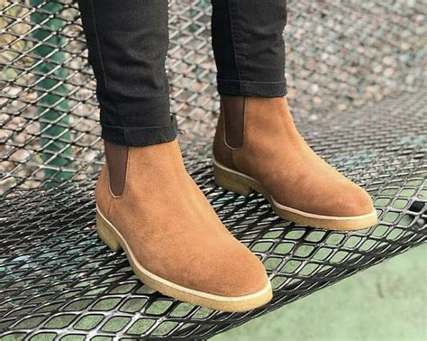 new handmade tan suede chelsea boots with crepe sole chelsea boots tan suede chelsea boots