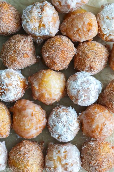 Homemade Donut Holes 3 Flavors Simply Home Cooked
