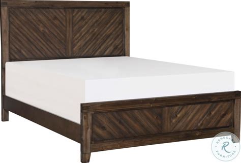 Parnell Distressed And Wire Brushed Coffee Panel Bedroom Set From