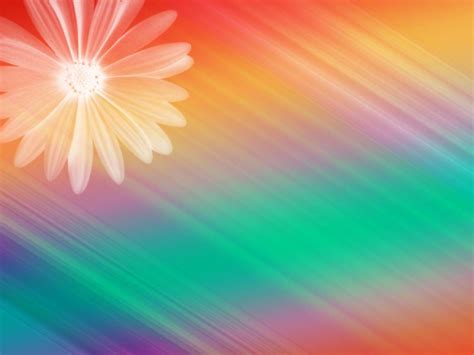 Elegant Floral Design Rainbow Colorful Ppt Background For ...