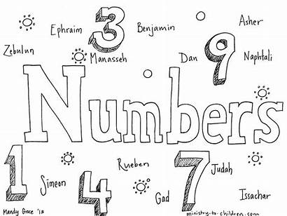 Bible Coloring Numbers Pages Number Children Printable