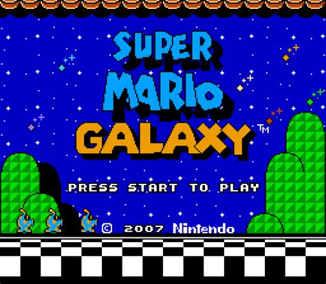 Super Mario Galaxy Title Screen Nes Artwork By Rebow19 64 On Deviantart