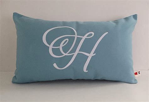 Monogram Throw Pillow Embroidered Initial Pillow