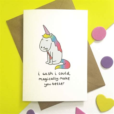 Definition of get better in the idioms dictionary. Unicorn Get Well Soon Card By Ladykerry Illustrated Gifts ...
