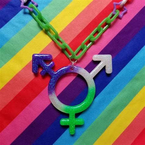 Genderqueer Trans Symbol Necklace On Storenvy