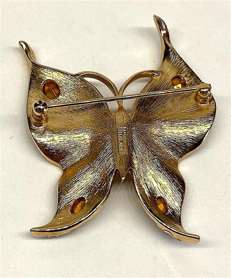 Trifari 1950s Butterfly Brooch At 1stdibs