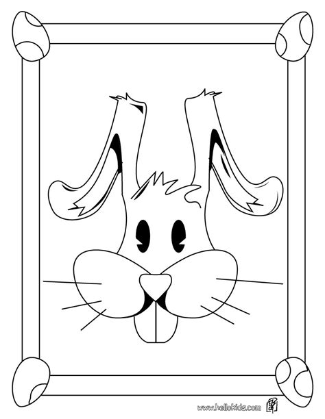 Bunny face coloring pages - Hellokids.com