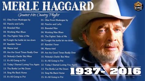 Merle Haggard Greatest Hits 2023 Best Songs Of Merle Haggard Youtube