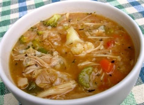 Chicken fajita soup all made in one pot! Chicken Vegetable Rice Soup | Weight Watchers Friendly Recipes
