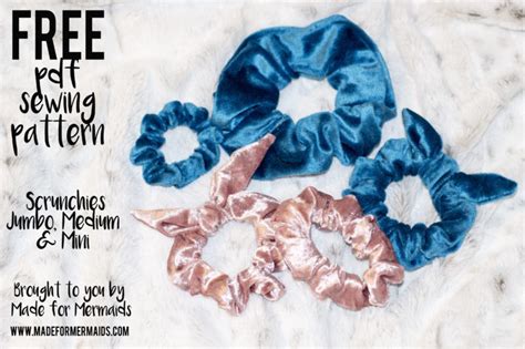 This one is perfect if you want a scrunchie with a tail, it makes your long hair even more beautiful. Sewing Pattern For Hair Scrunchies