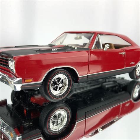 ♨️ Ertl 1969 Plymouth Gtx Hemi Coupe Red Black 118 Diecast Classic