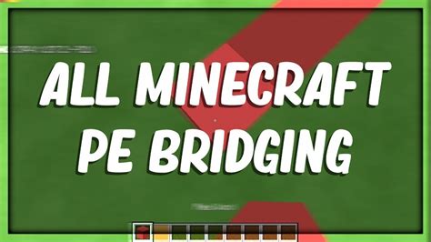 All Types Of Minecraft Bridging Technique Youtube