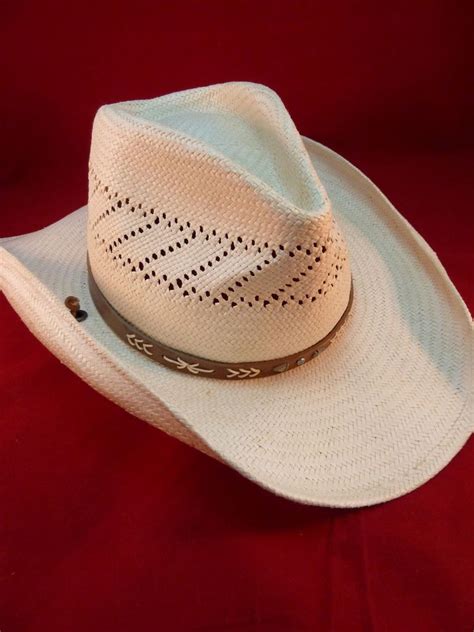 Stetson Rodeo Dr Collection Western Cowboy Hat Straw Leather Band Size