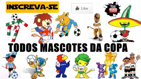 imagens de todos os mascotes da copa do mundo ensino