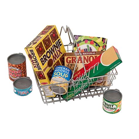 Melissa And Doug Lets Play House Grocery Basket 9 Pieces Accessories
