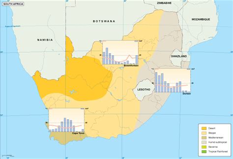 South Africa Climate Map Eps Illustrator Map Digital Maps Netmaps