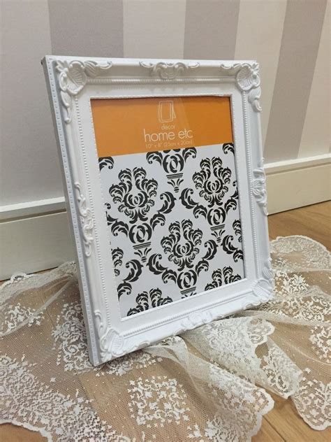 Vintage Style Ornate Shabby Chic Photo Picture Frame White 10x8
