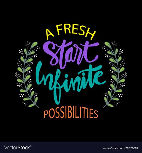 A Fresh Start And Infinite Possibilities Vector Image
