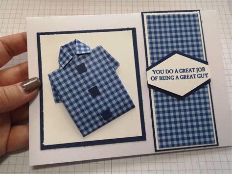Origami Shirt Card Card For A Man Check Shirt Origami Shirt