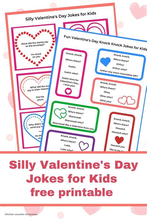 Silly Valentines Day Jokes For Kids A Free Printable