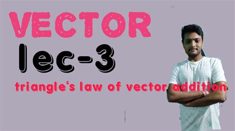 Vector Lec 311thaddition Of Vectors Youtube