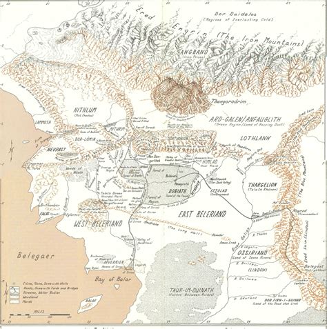 Map Of Middle Earth First Age Maping Resources