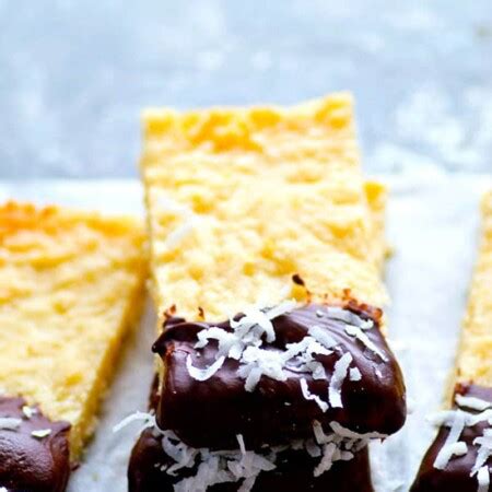 Chocolate Dipped Coconut Shortbread Bars