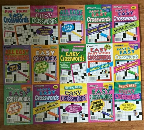 Lot Of Dell Penny Press Crossword Puzzle Books All Easy Unsorted