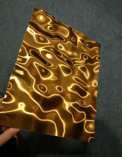 Gold Color Water Ripple Pattern No 001 Stainless Steel Bwt Metal Stainless Steel Screen