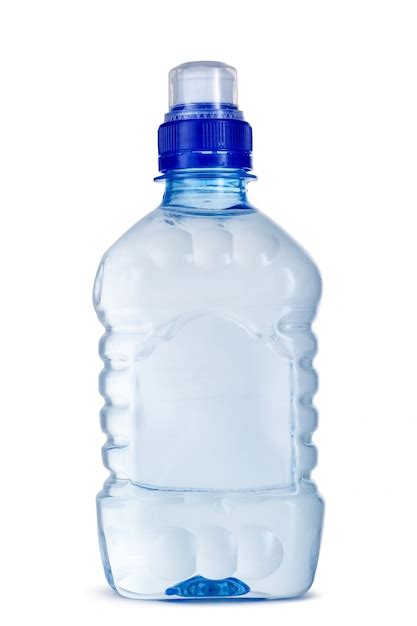 Premium Photo Small Bottle Of Mineral Water In Plastic Isolated On White