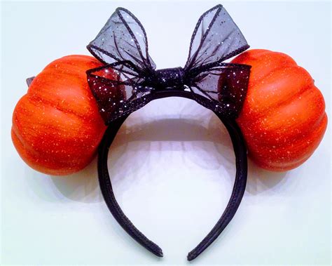 Handmade Pumpkin Minnie Mouse Ears Perfect For Mickeys Not So Scary