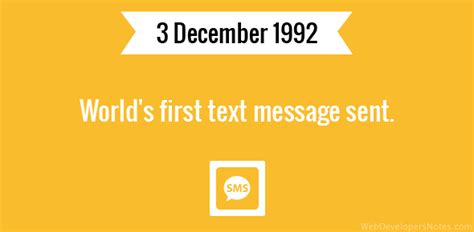 Worlds First Text Message Sent