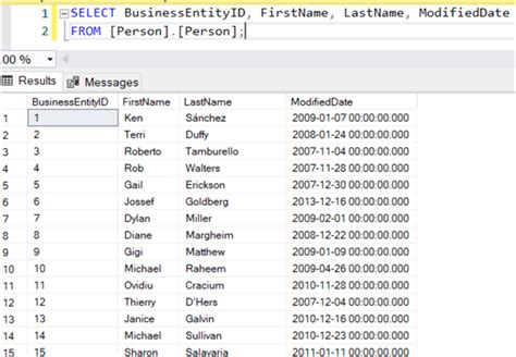 Sql Server Select Examples