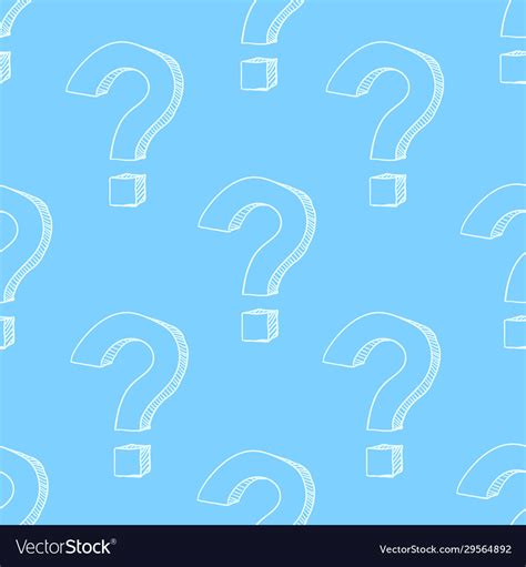 Seamless Pattern Question Marks Quiz Background Vector Image