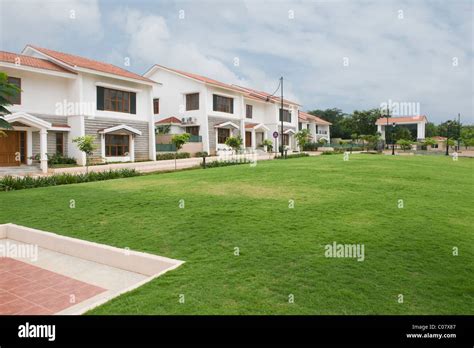 Lawn In Front Of Bungalows Bangalore Karnataka India Stock Photo Alamy