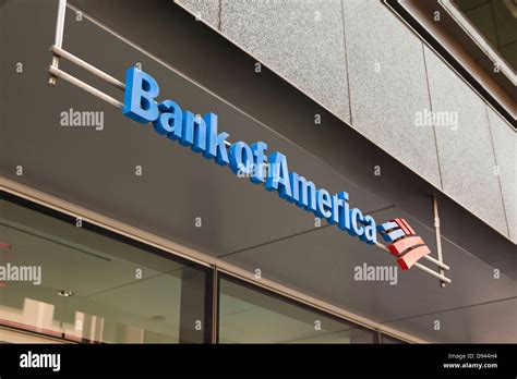 Bank Of America Sign Usa Stock Photo Alamy