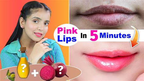 Soft Pink Lips At Home Naturally In 5 Mins How To Lighten Your Dark