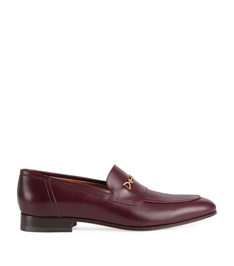 Gucci Red Leather Horsebit Loafers Harrods Uk