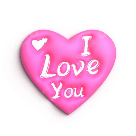 I Love You Pink Heart Heart Love Love And Heart Png And Vector With