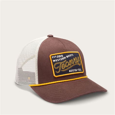 Mens Trucker Hats Tecovas Embroidered Mesh Trucker Cap For Men