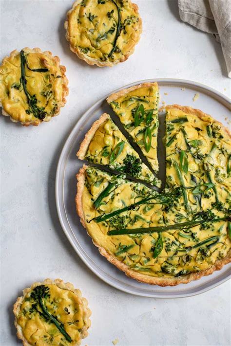 Vegan Sprouting Broccoli Quiche The Curious Chickpea