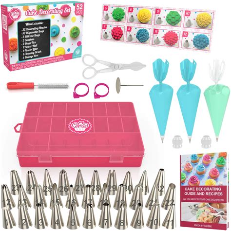 Cake Decorating Supplies Kit 52 Pcs Icing Piping Bags And Tips