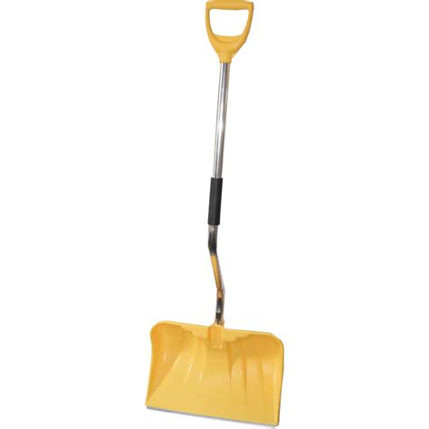Rugg Back Saver Lite Wate 20 In Poly Snow Shovel And Pusher With 42 In